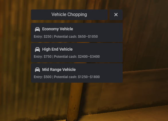 [SHOCKS] QB Vehicle Chopping