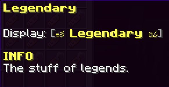 Legendary Tag
