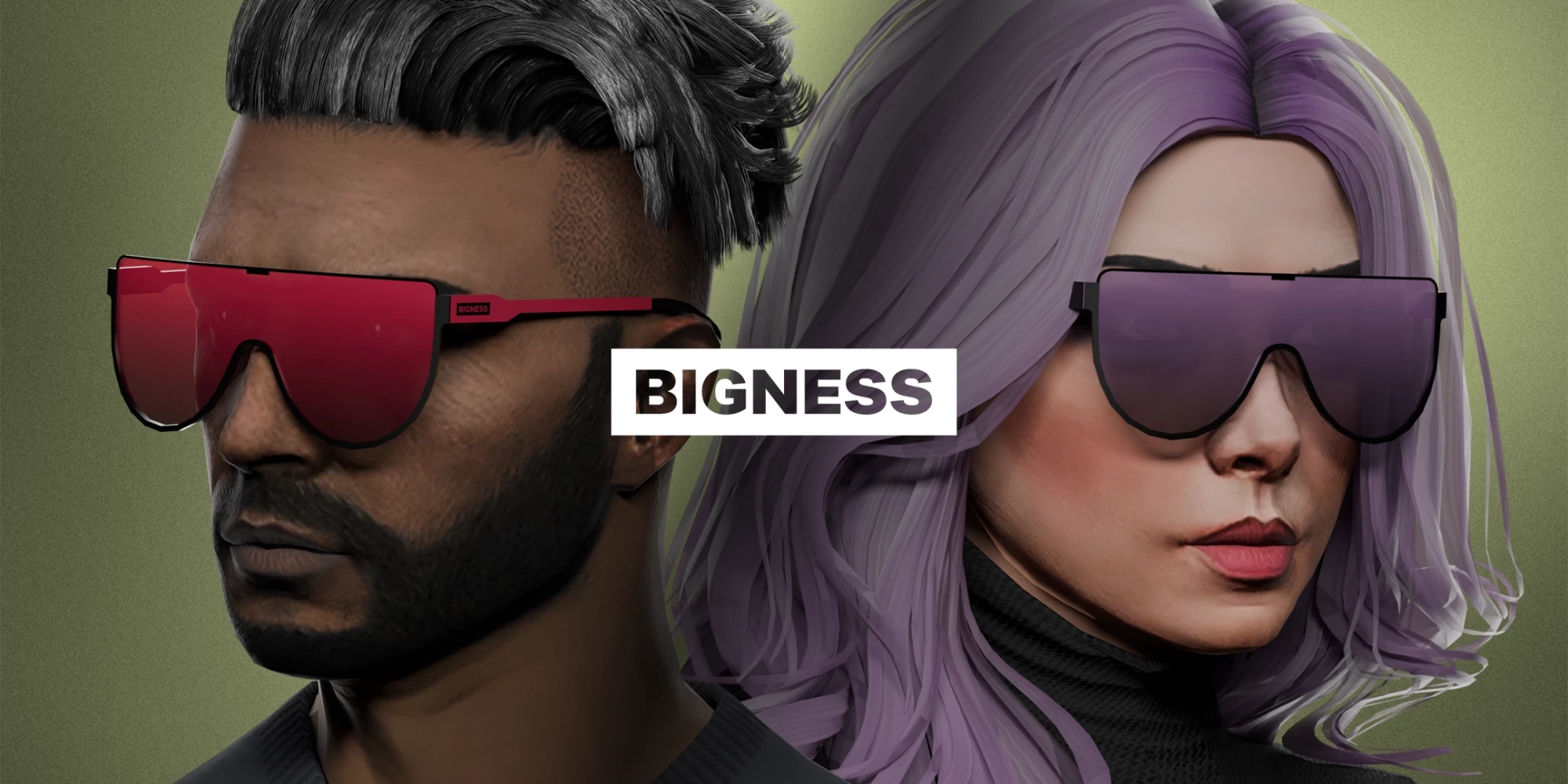 Bigness Visor Glasses