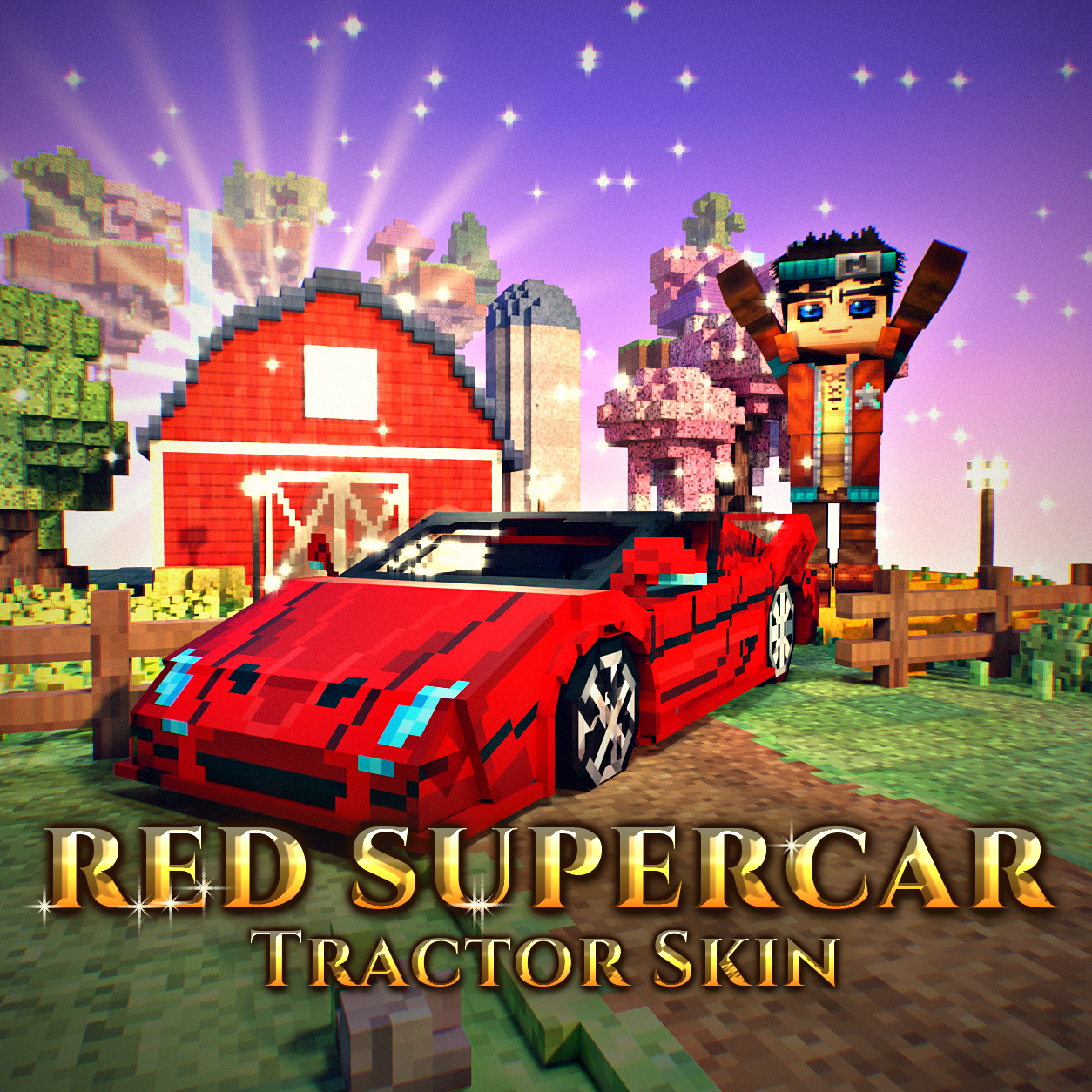 Red Supercar Tractor Skin
