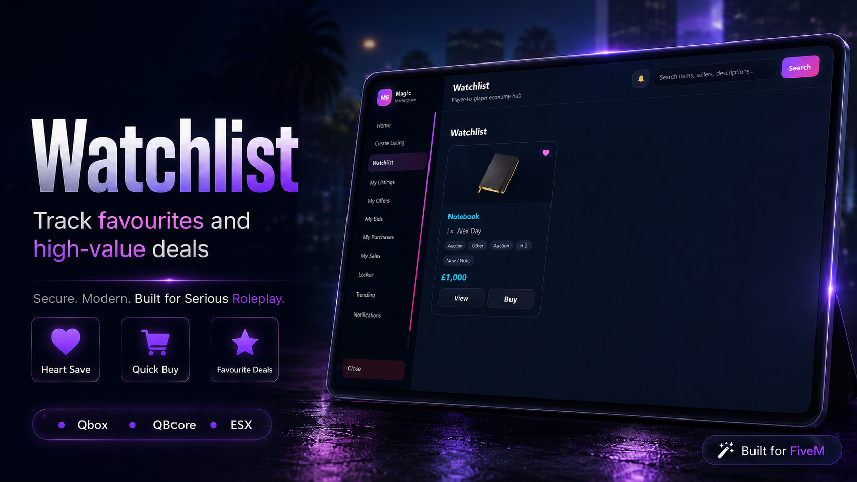 Magic Marketplace – FiveM Player Marketplace System