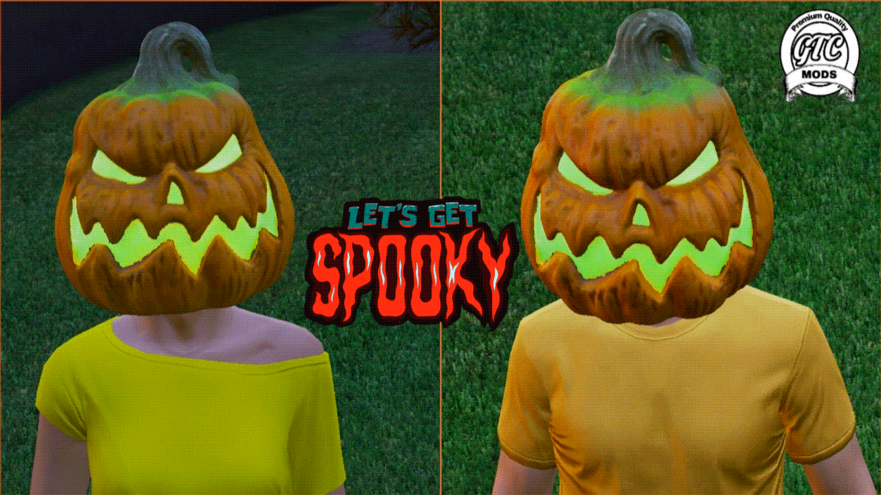 Halloween Angry Pumpkin Head Mask (Male & Female)