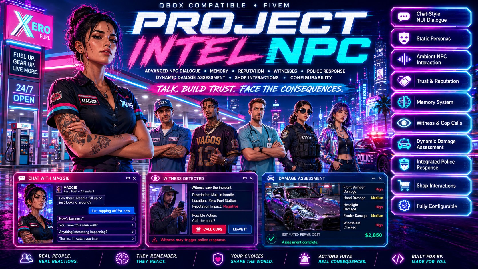 Intel NPC — Talk to ANY Ped. They Remember. They Gossip. They Snitch.