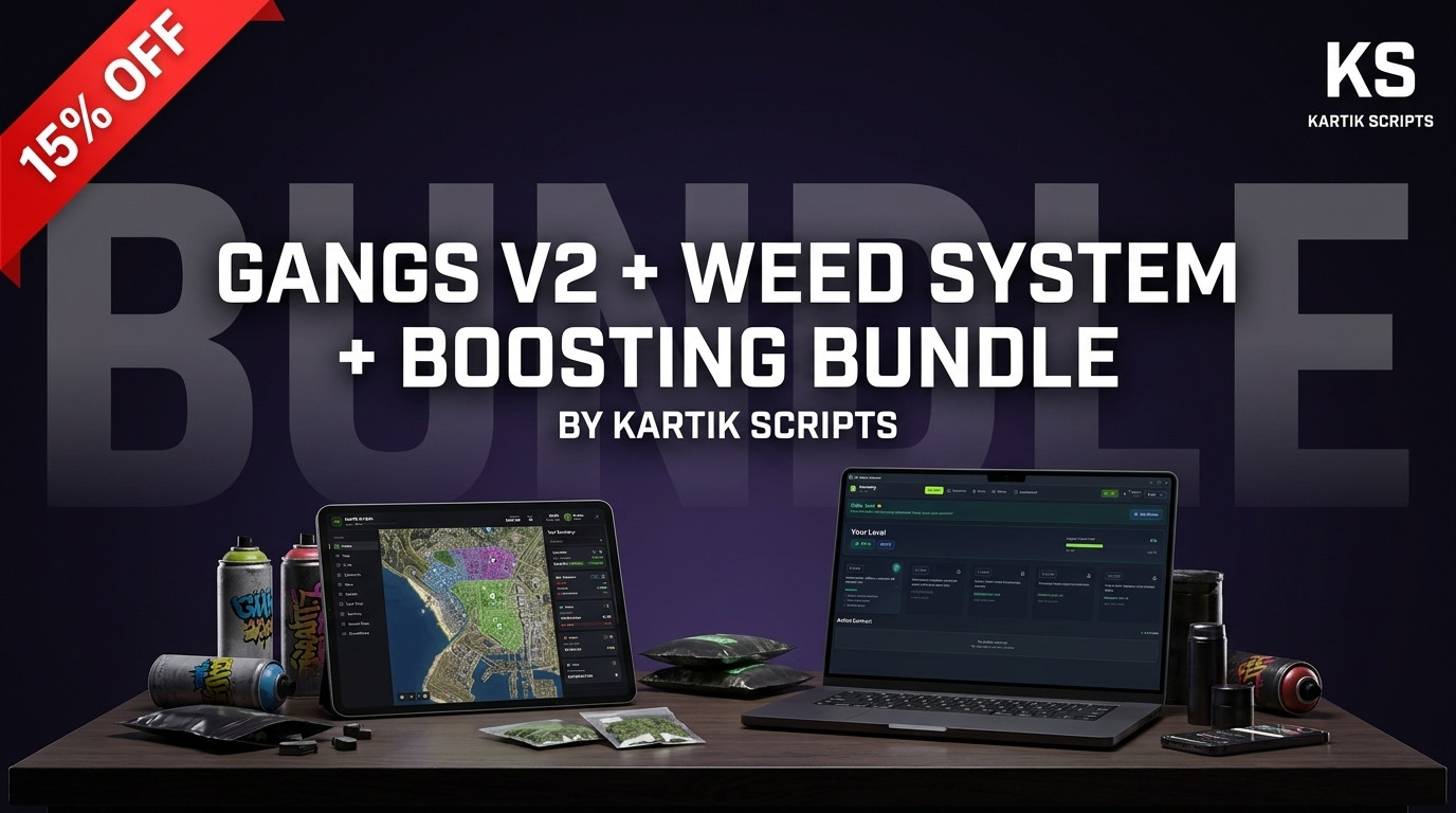 Gangs V2 + Weed System + Boosting System Bundle