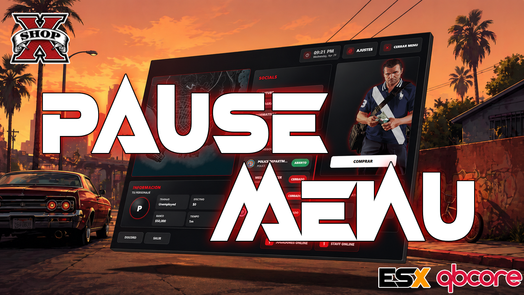 XS PAUSE MENU