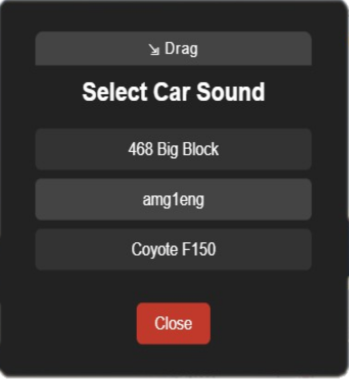 CAR SOUND MENU