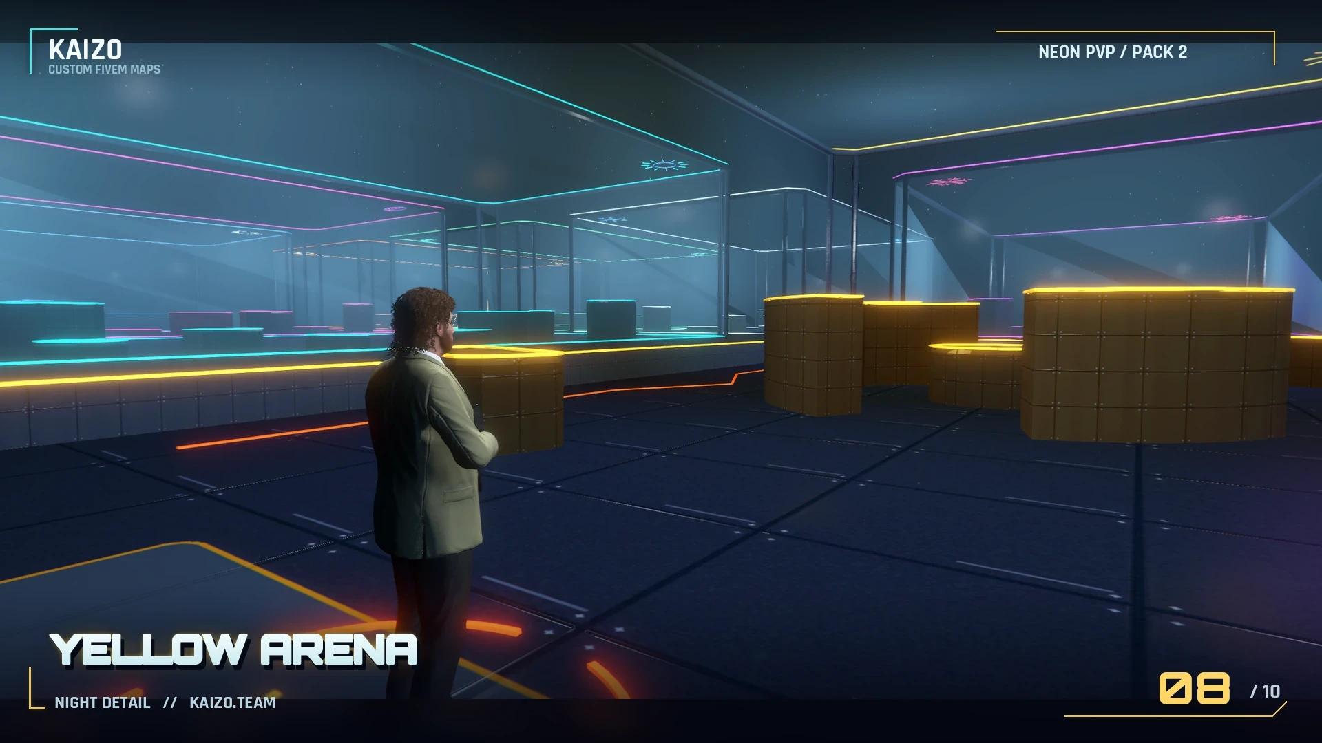 FiveM Neon PVP Map Pack 2 | Multicolor Arenas | KAIZO