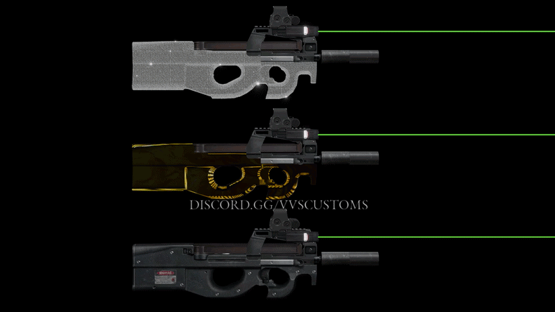 Realistic P90 + VVS + Gold + Full Attachments