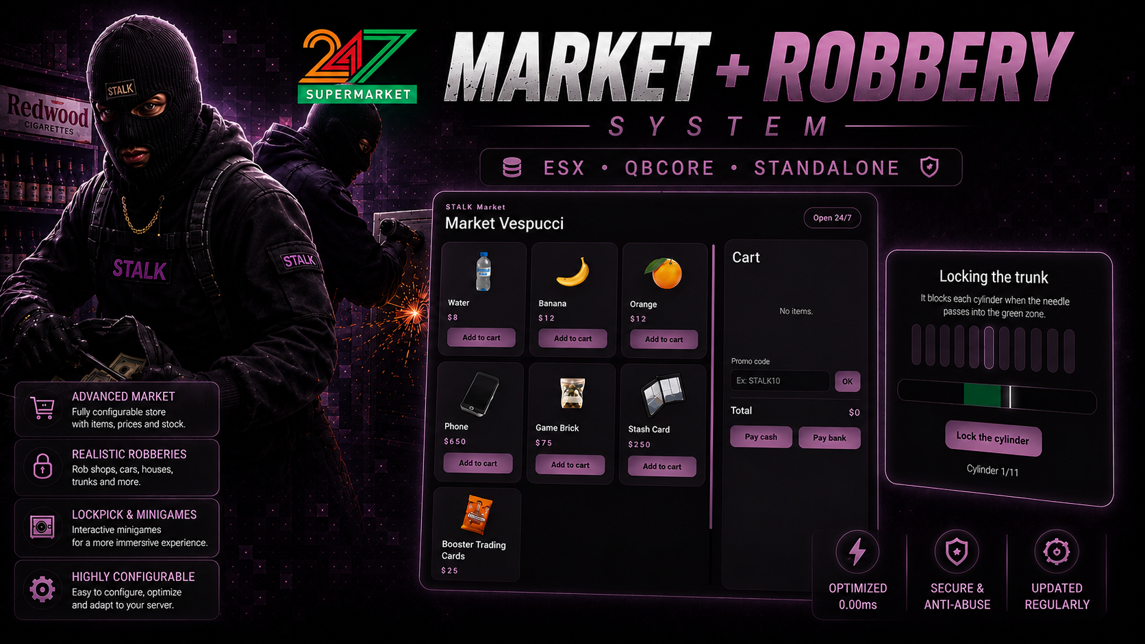 24/7 MARKET + ROBBERY SYSTEM | ✅ -  OPENSOURCE