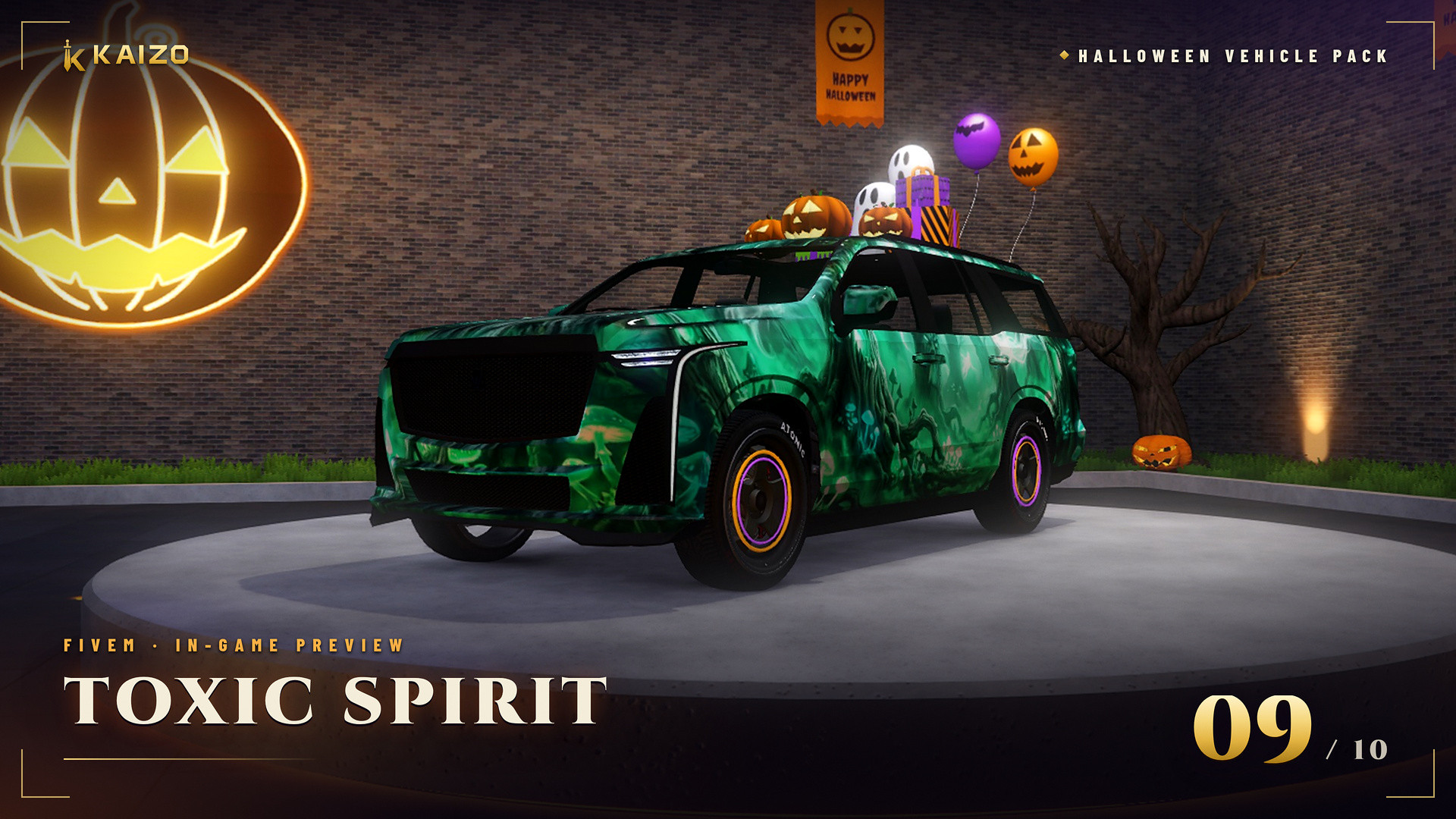 Halloween Vehicle Pack (10 Cars)