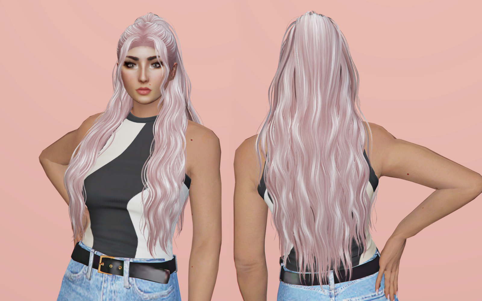 #006 Long Wavy Hairstyle
