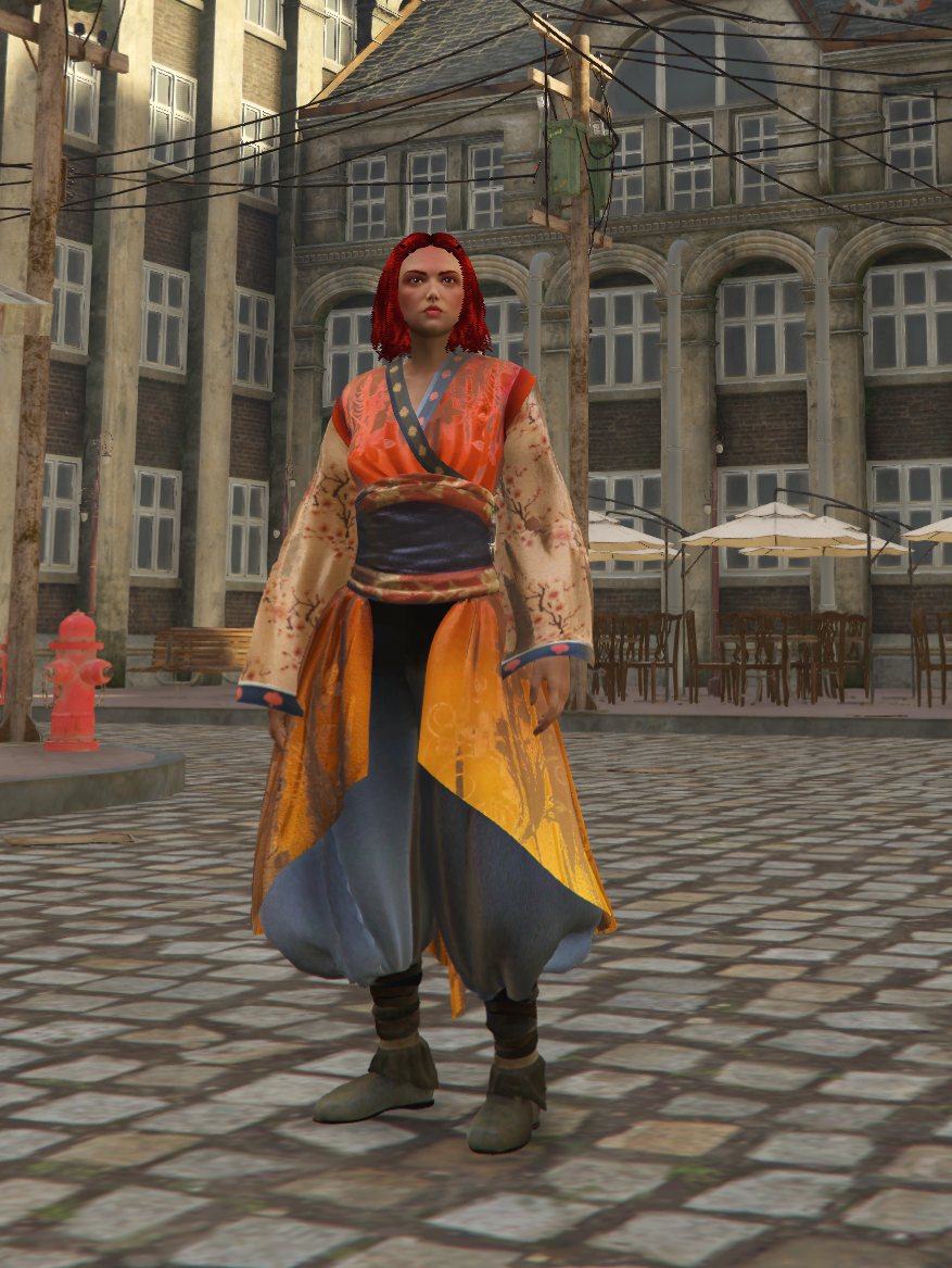 Crimson Lotus Battle Kimono