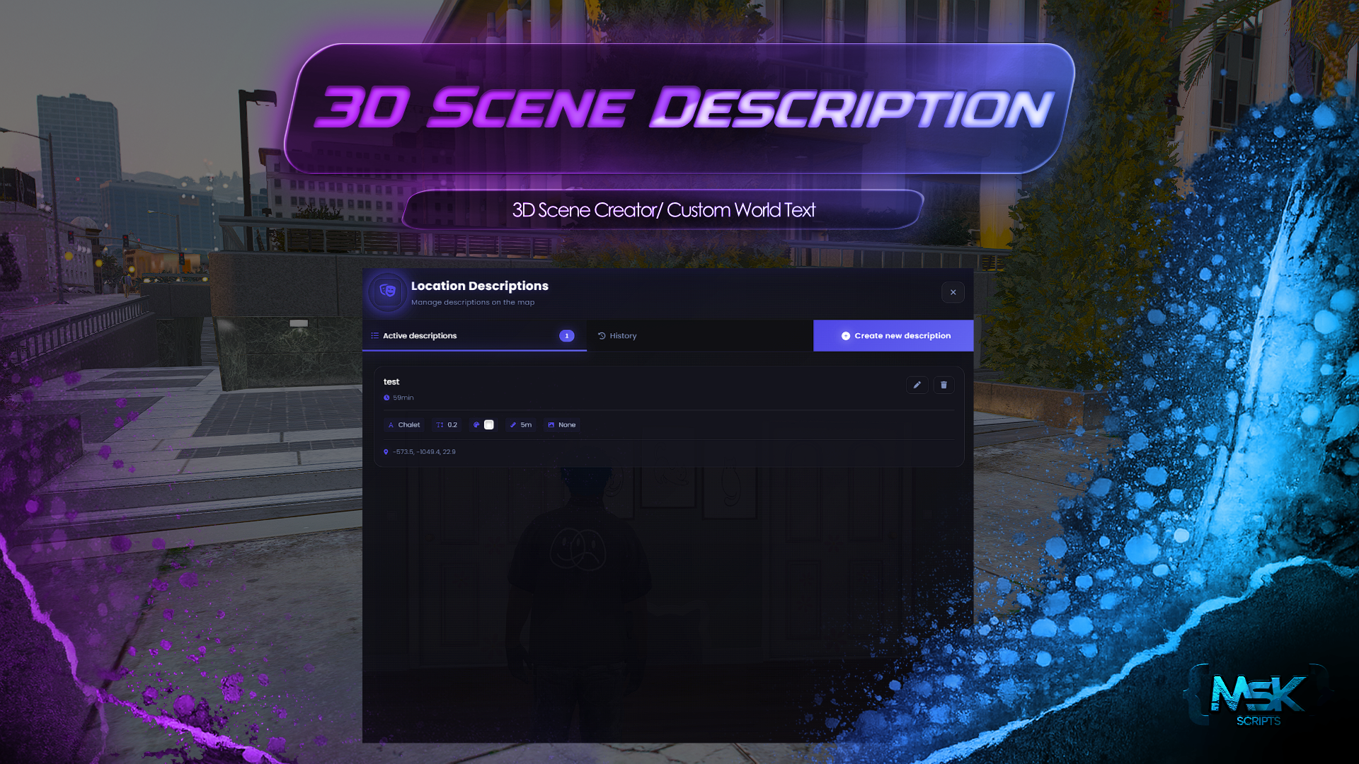 3D Scene Description [ESX, QB, QBOX, STANDALONE]