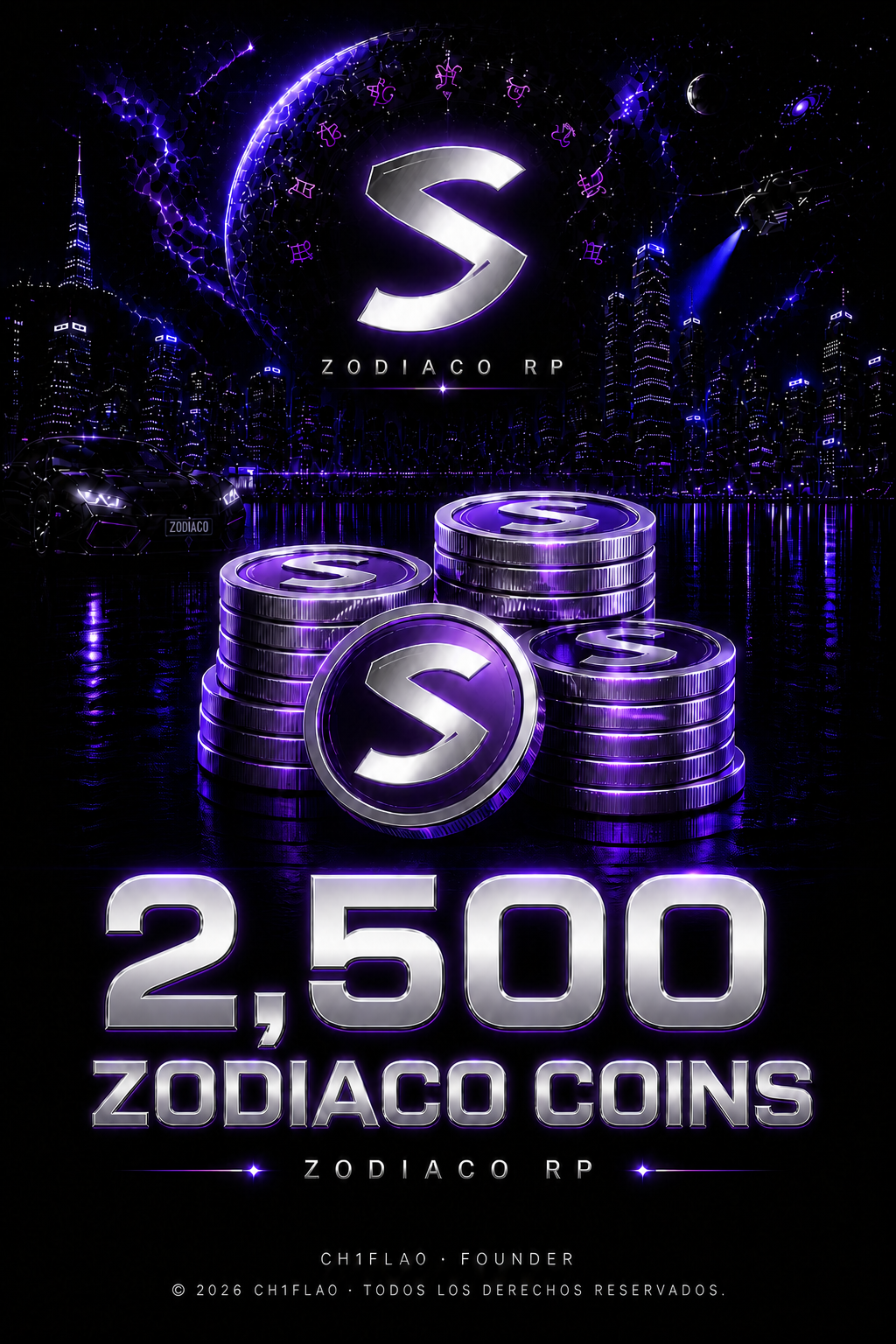 💠 2,500 Zodiaco Coins