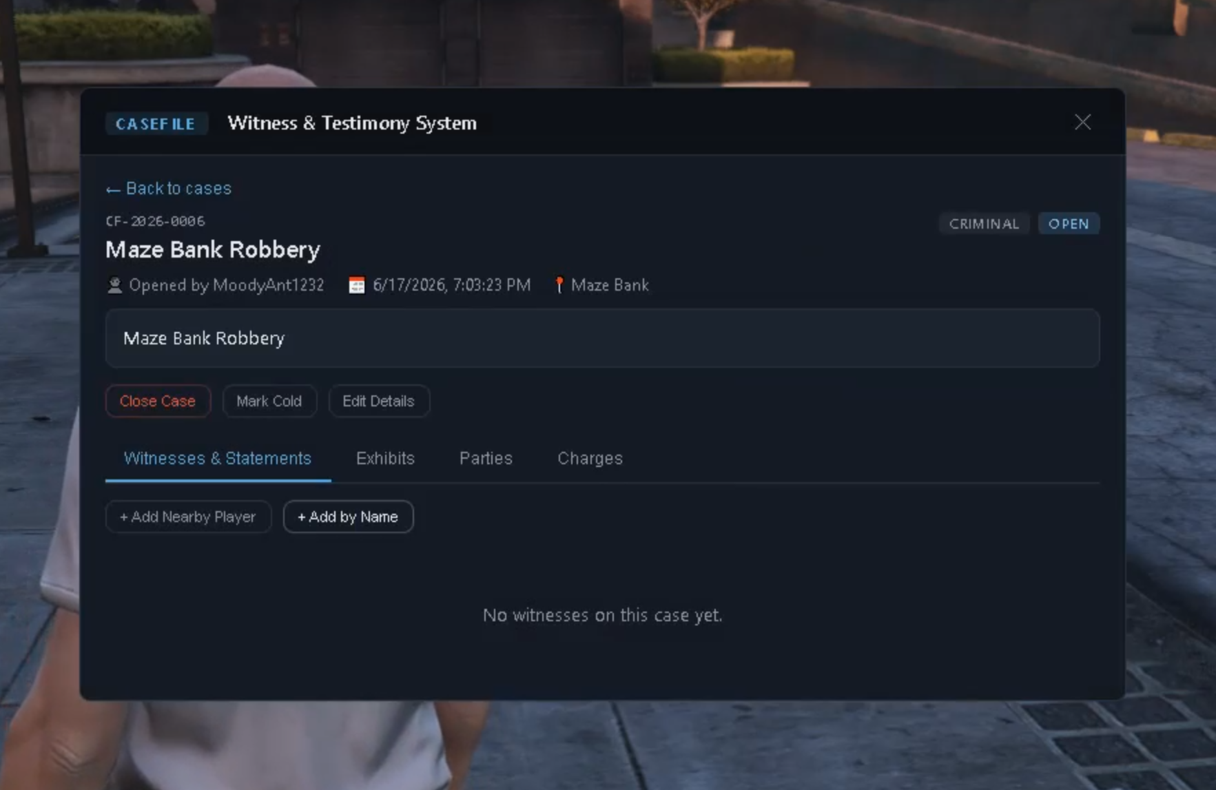 CaseFile — Case Management & Testimony System