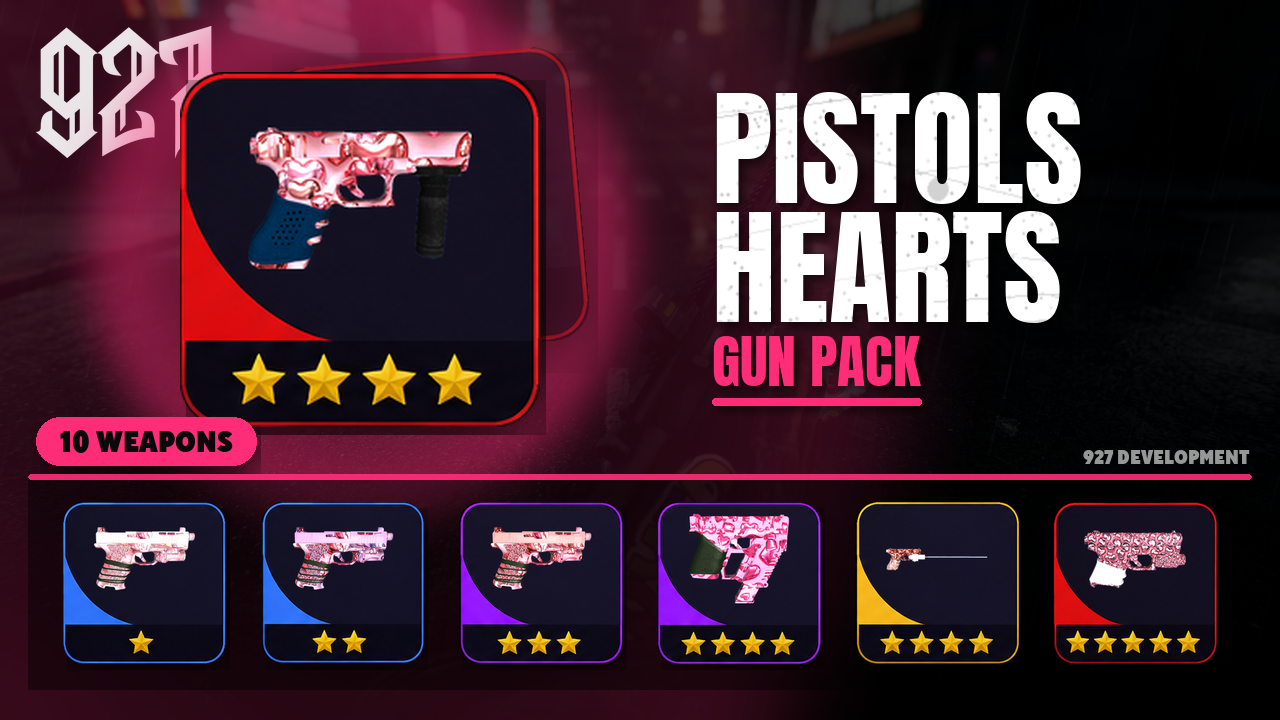 FiveM Pistol Pack — 927 Hearts (Lifestyle Theme)