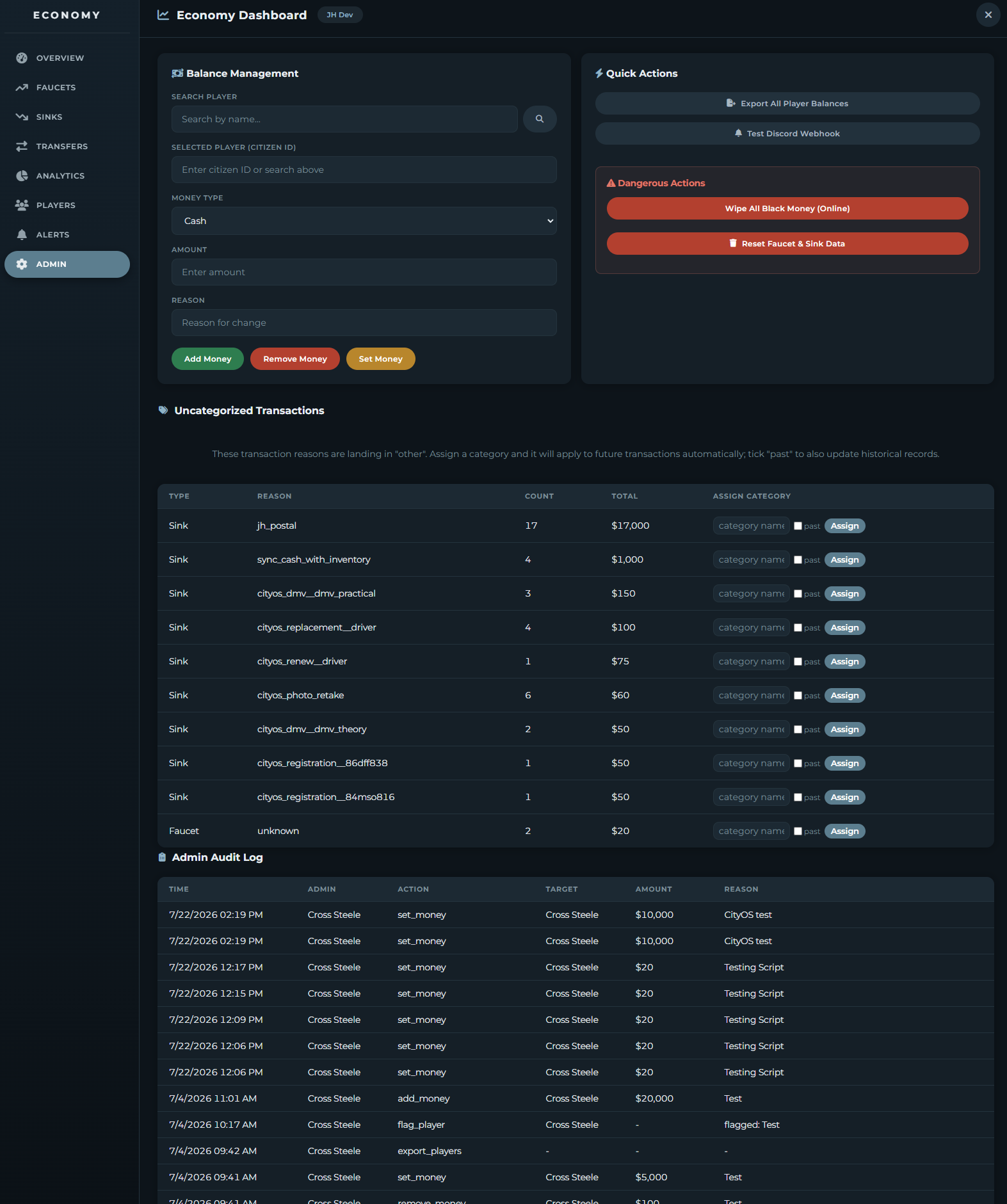 JH Economy Dashboard