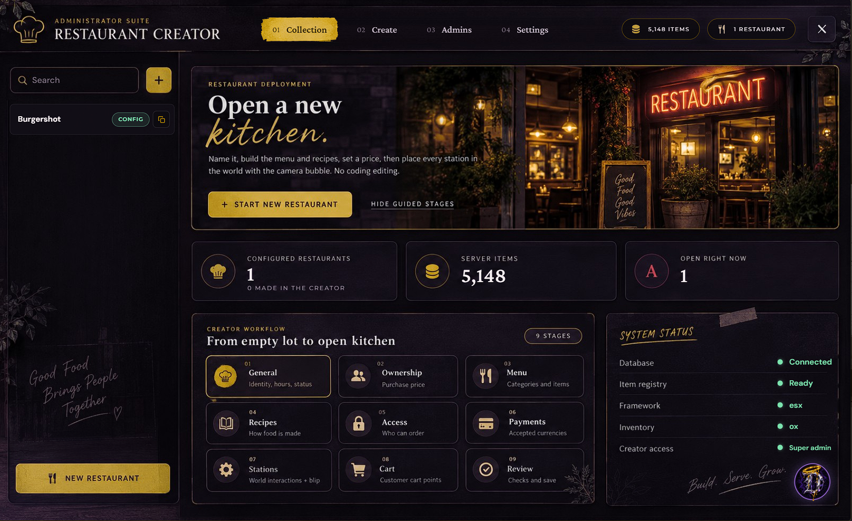 Halo - Restaurant Creator