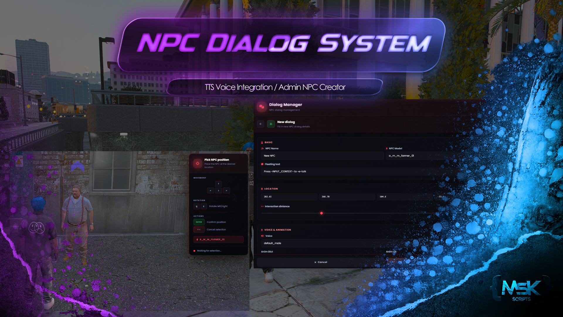 NPC Dialog System Escrowed [ESX, QB, QBOX, STANDALONE]