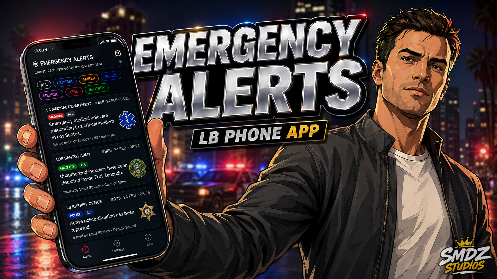 [ESX/QB/QBX] LB Phone APP - Emergency Alerts