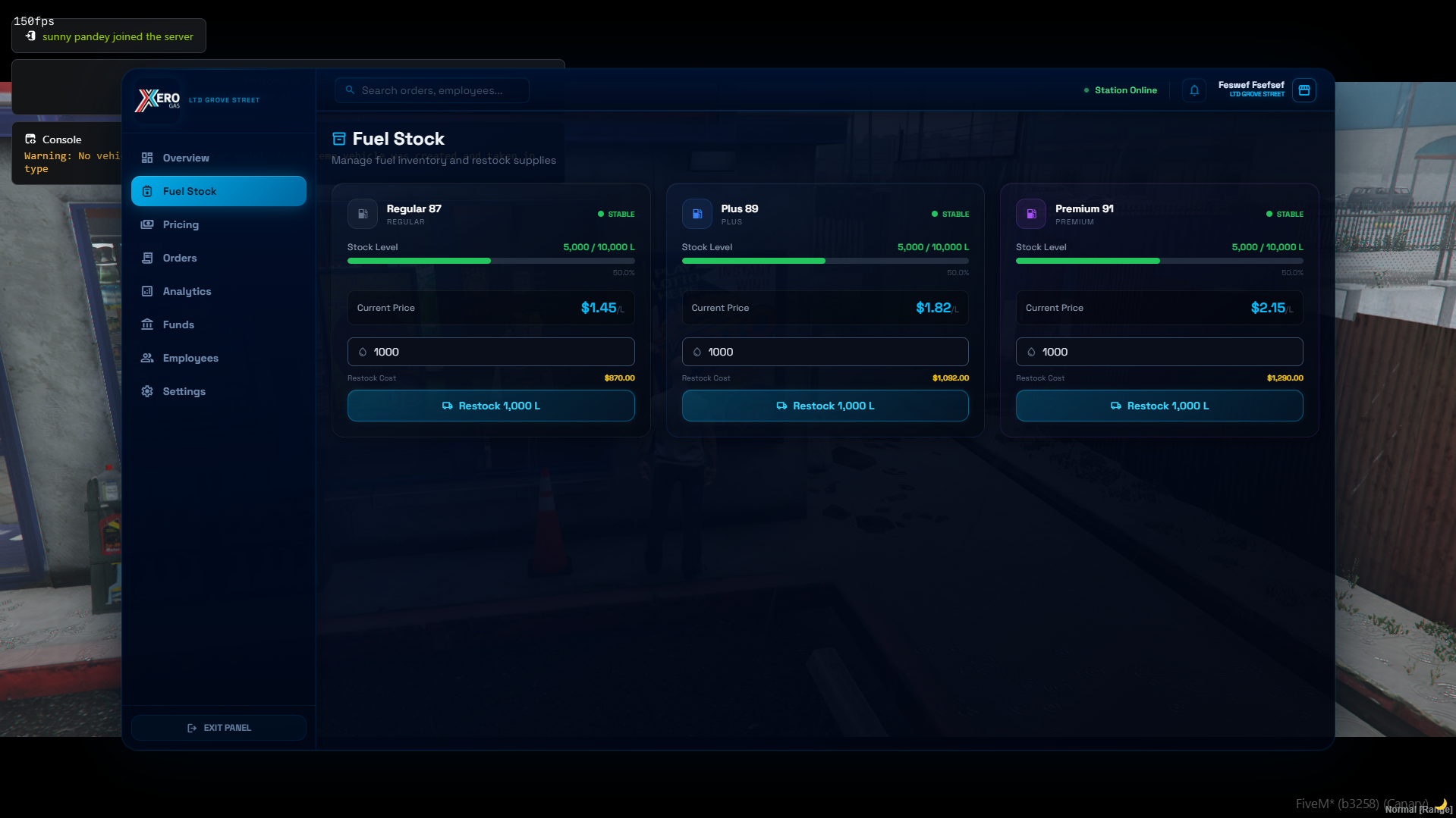 QL Owned Fuel System — Player-Owned Gas Stations & Advanced Fuel Script (QBCore / ESX)