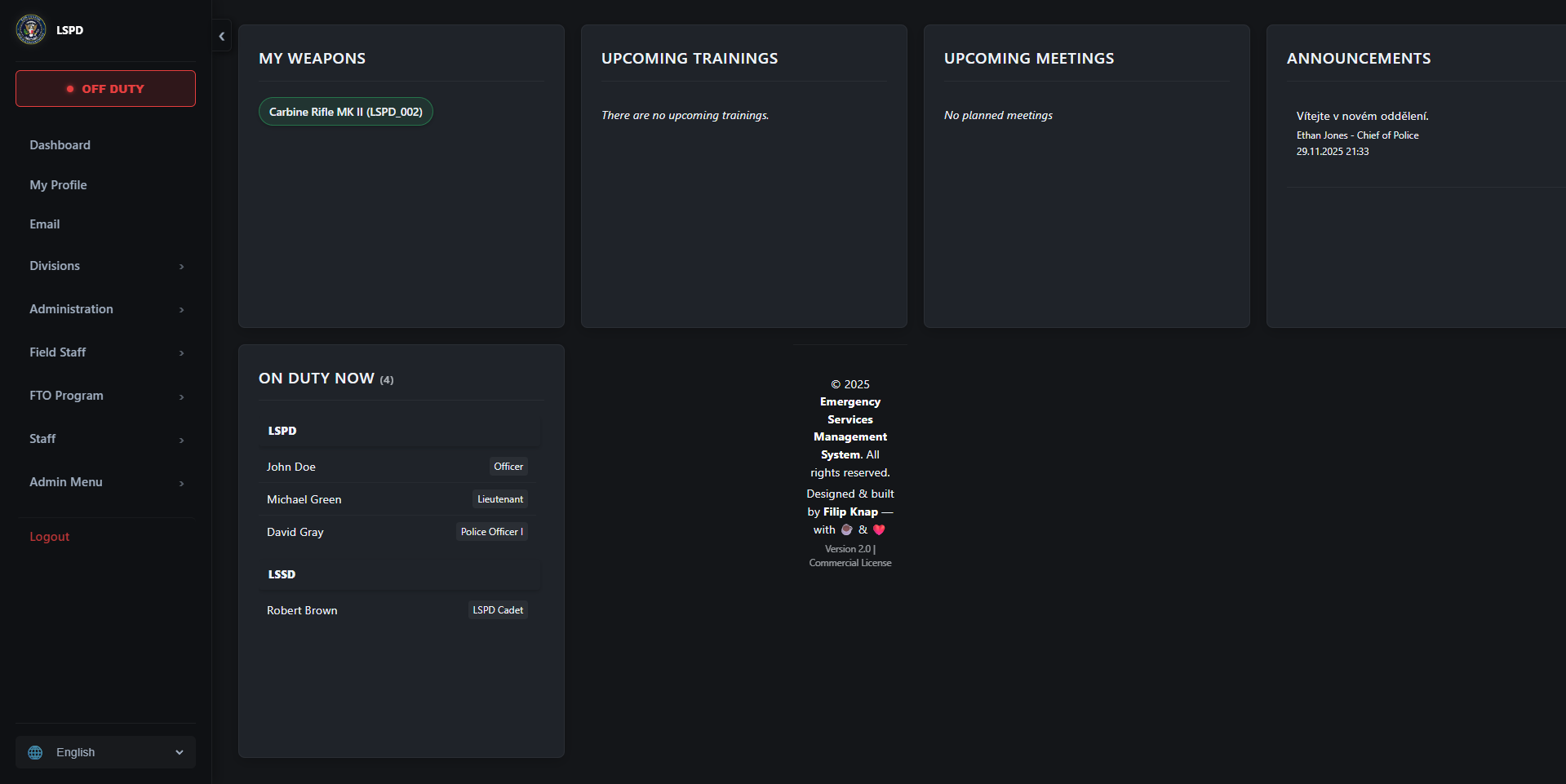 Emergency Services Management System