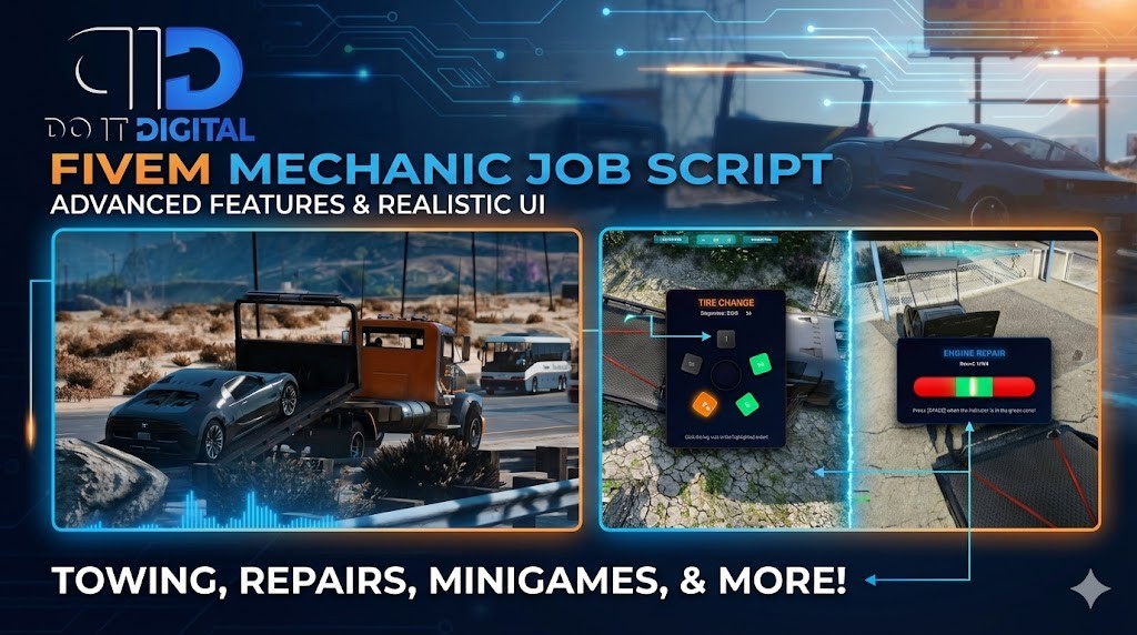 Mechanic Job Script – Tow Truck & Vehicle Repair System
