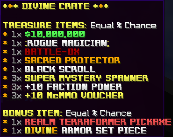 1x DIVINE CRATE