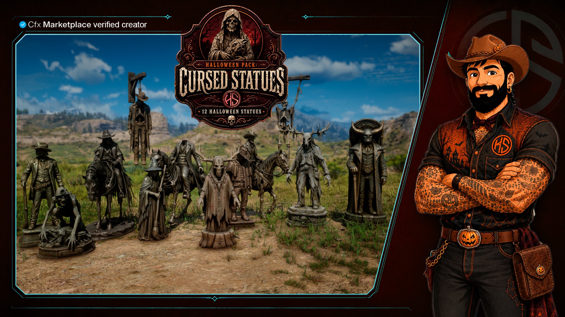 Halloween Cursed Statues Pack