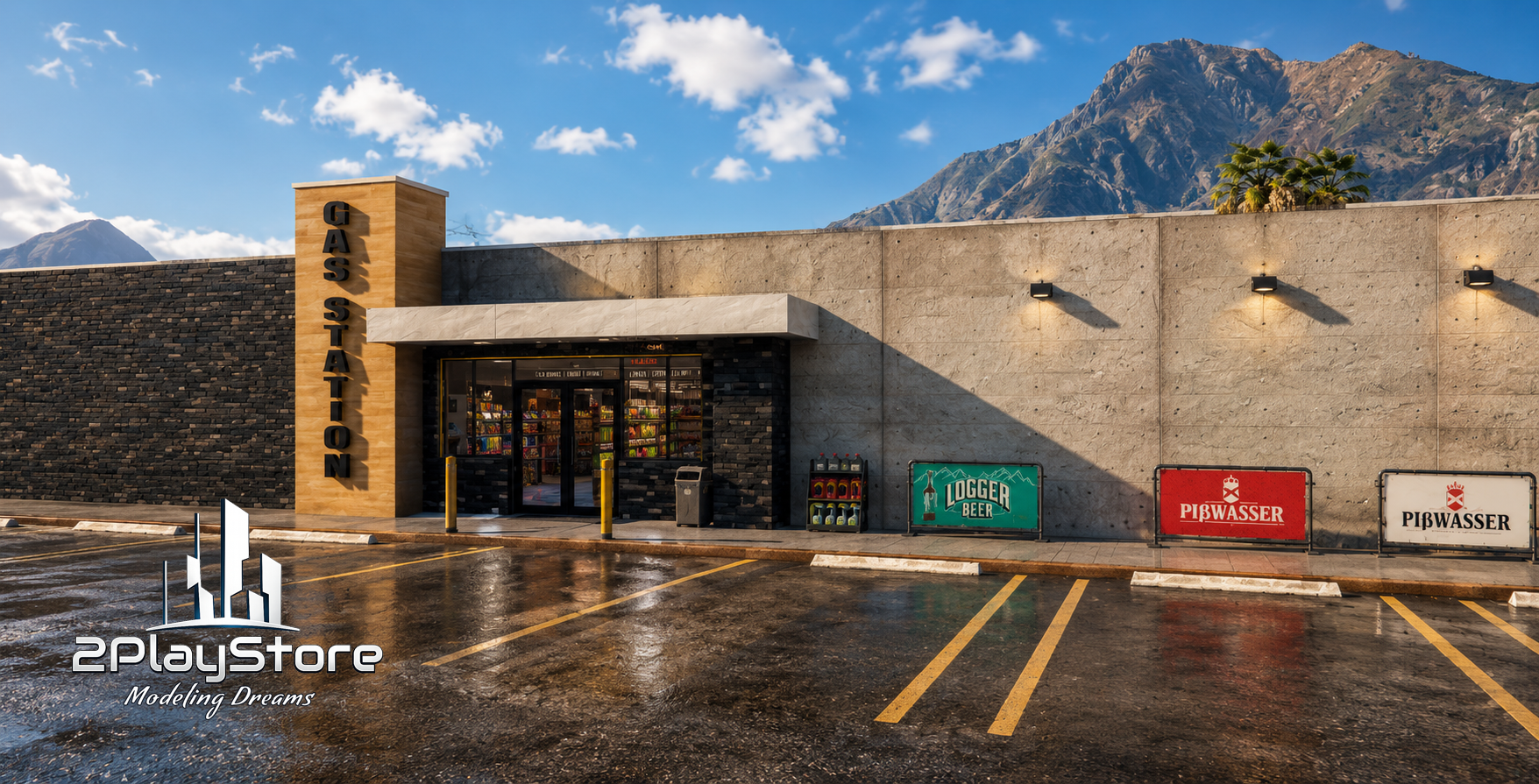 GasStation – Optimized & Realistic Map