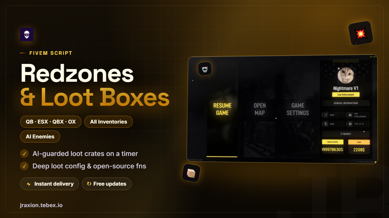 Redzones with Loot Boxes and Enemies