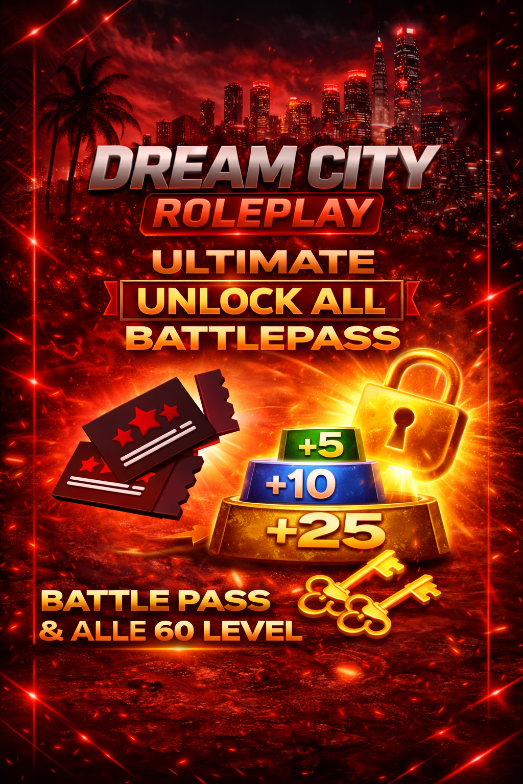 👑 VIP Battle Pass + Alle 60 Level