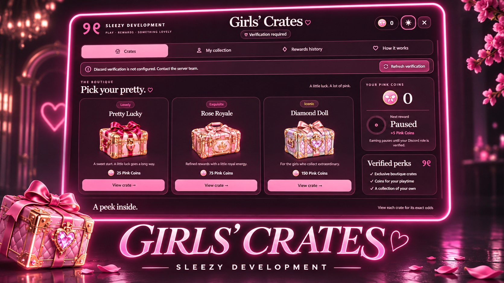 Sleezy Development • Advanced Girls' Rewards Boutique (ESX, QBCore, QBOX & Standalone)