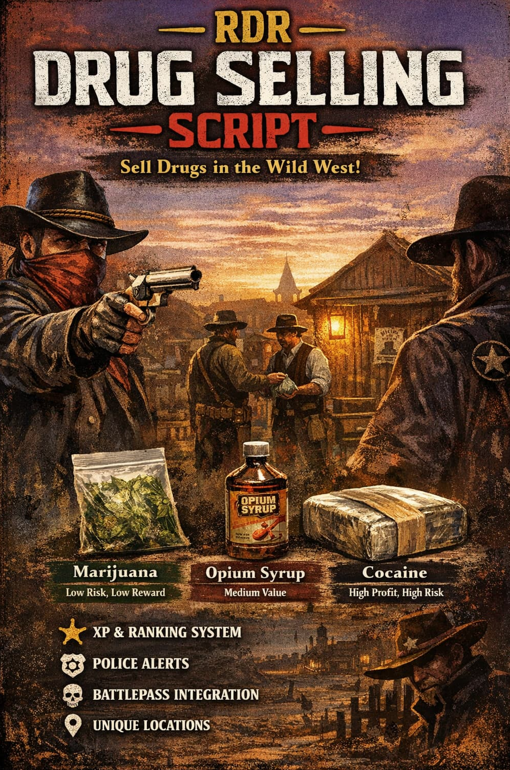 Battlepass + Weed Run + Drug Selling