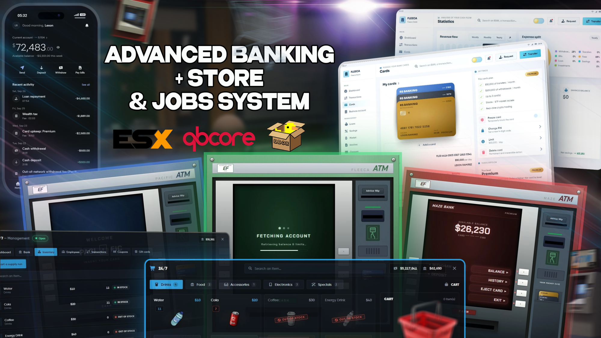 Advanced Banking System + Store & Player Store - Jobs Bundle