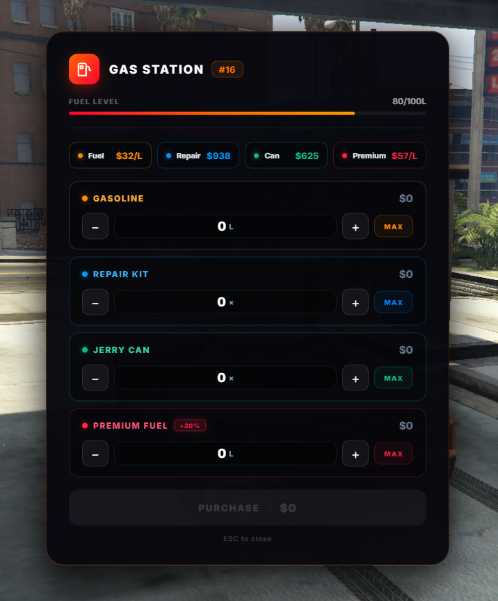 Gas Station & Fuel System