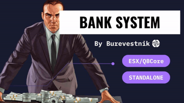 [Bank system]esx qbcore standalone {OPEN}