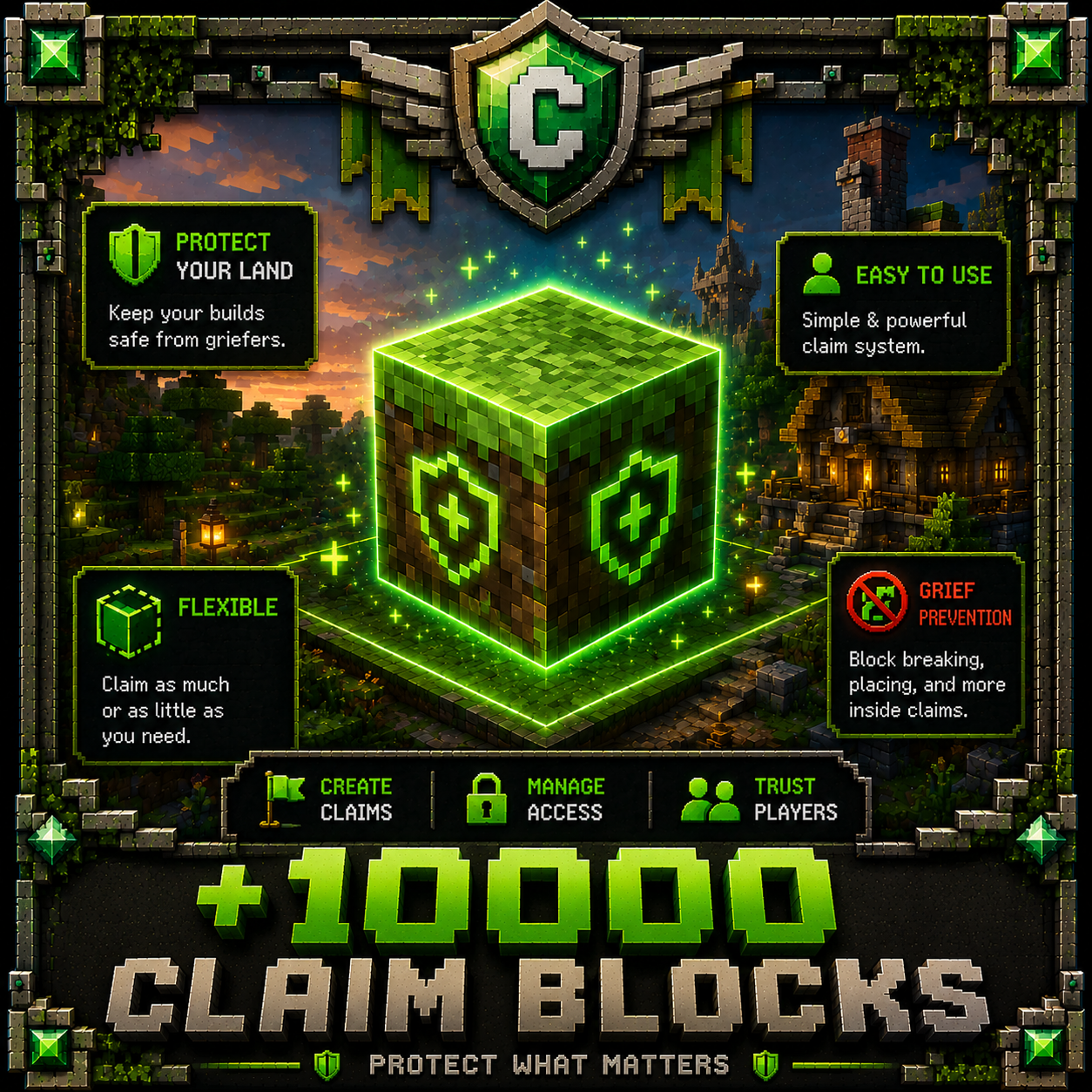 +10000 CLAIM BLOCKS