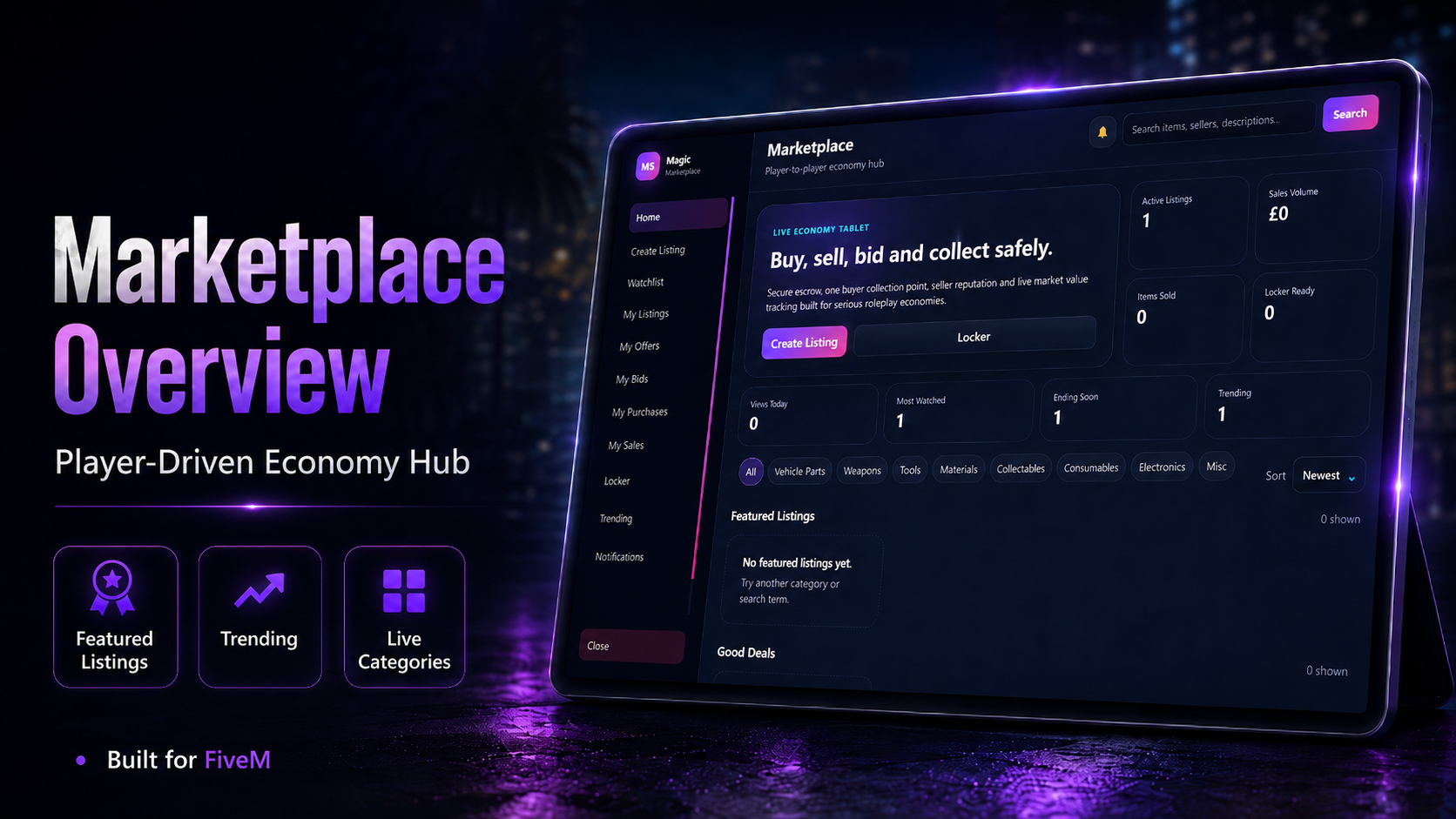 Magic Marketplace – FiveM Player Marketplace System