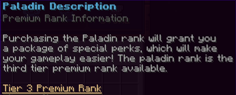 Paladin Rank [RPG+Survival]
