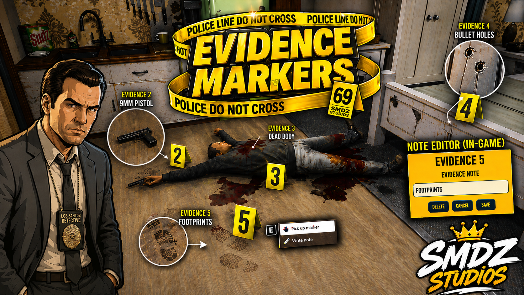 [ESX/QB/QBX] Evidence Markers [OPEN SOURCE]