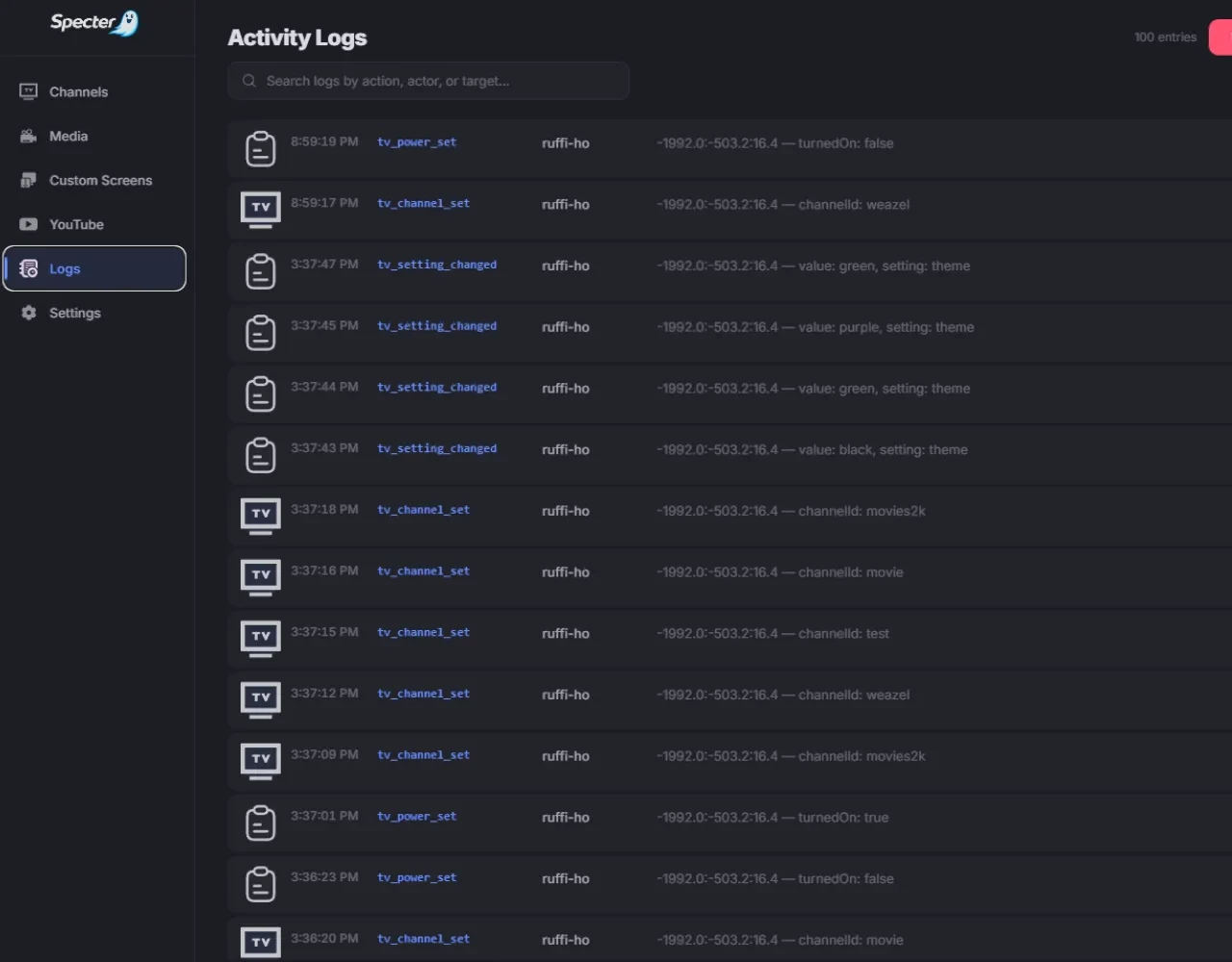 Specter - TV & Broadcast Network Simulator