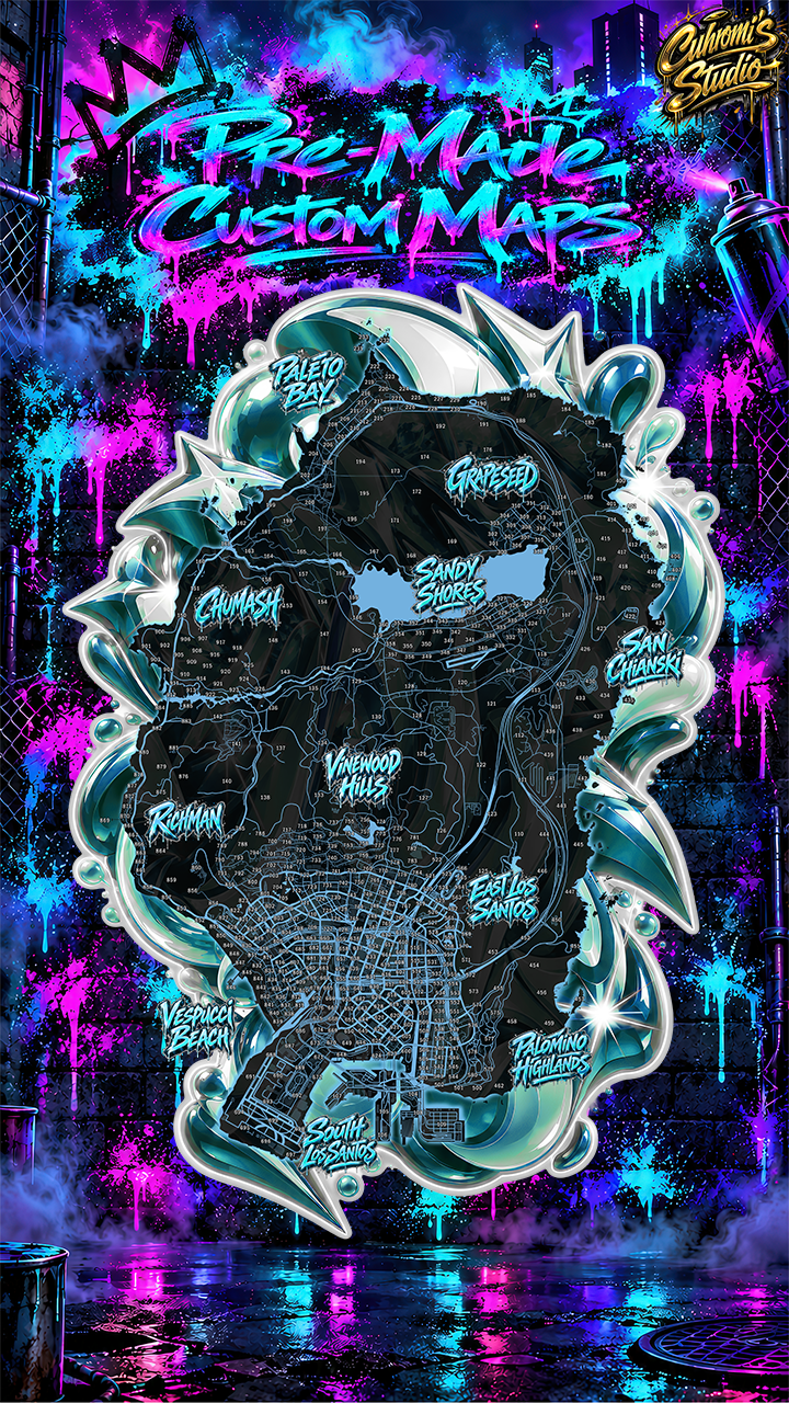 Pre-Made Minimap & Pause Menu Map [Theme 1 - Light Blue]