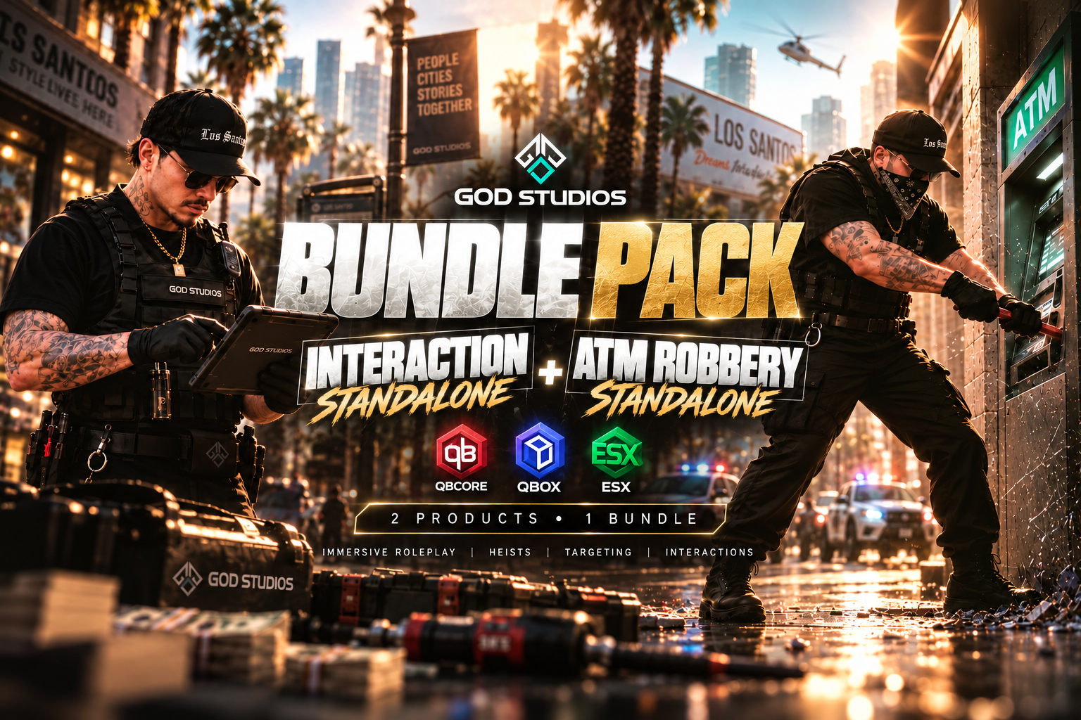 [Jeikobu - ATM Robbery + Interaction Bundle] esx qbcore qbox