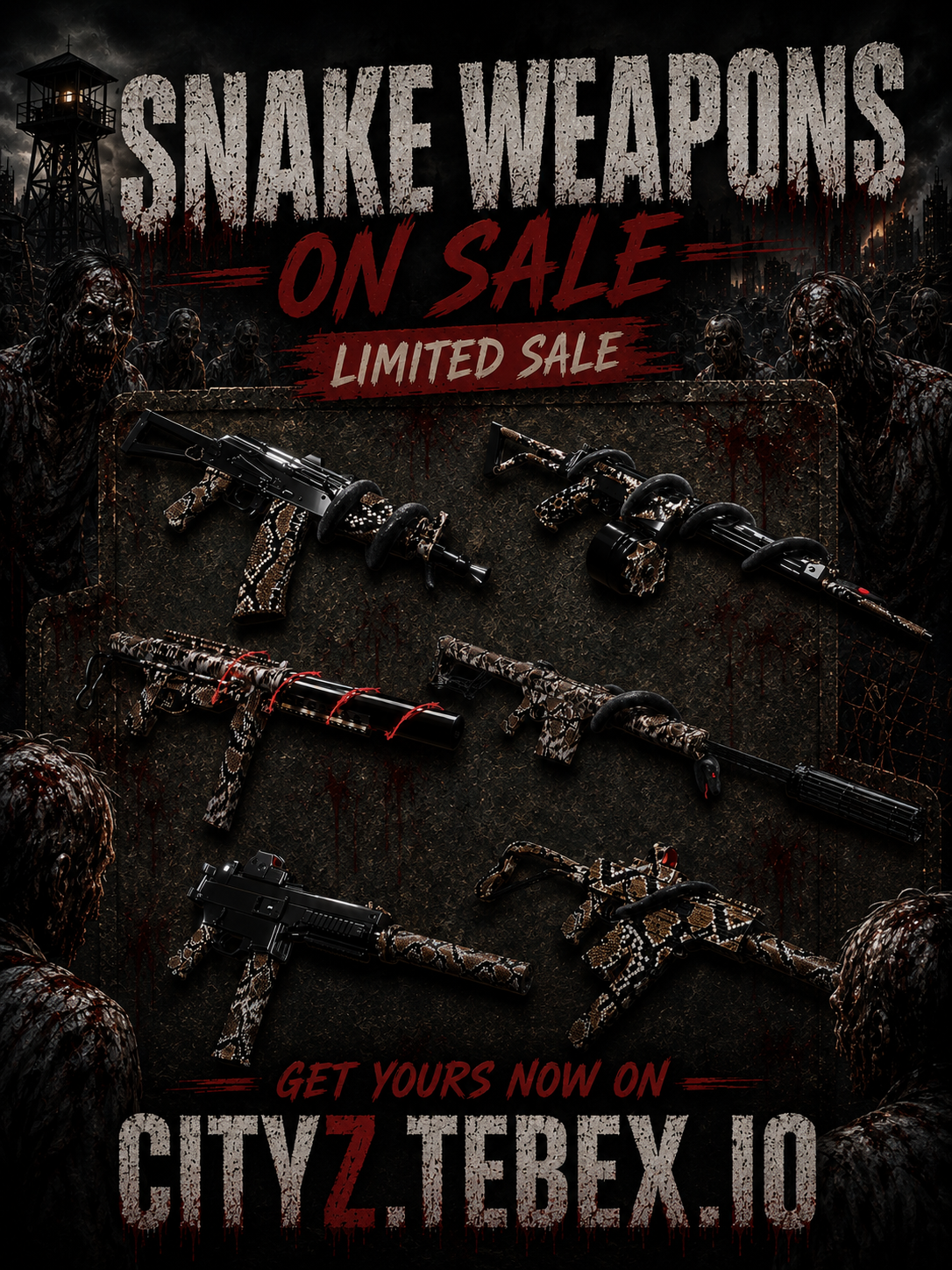 Snake Gun Skin Pack 6 Guns
