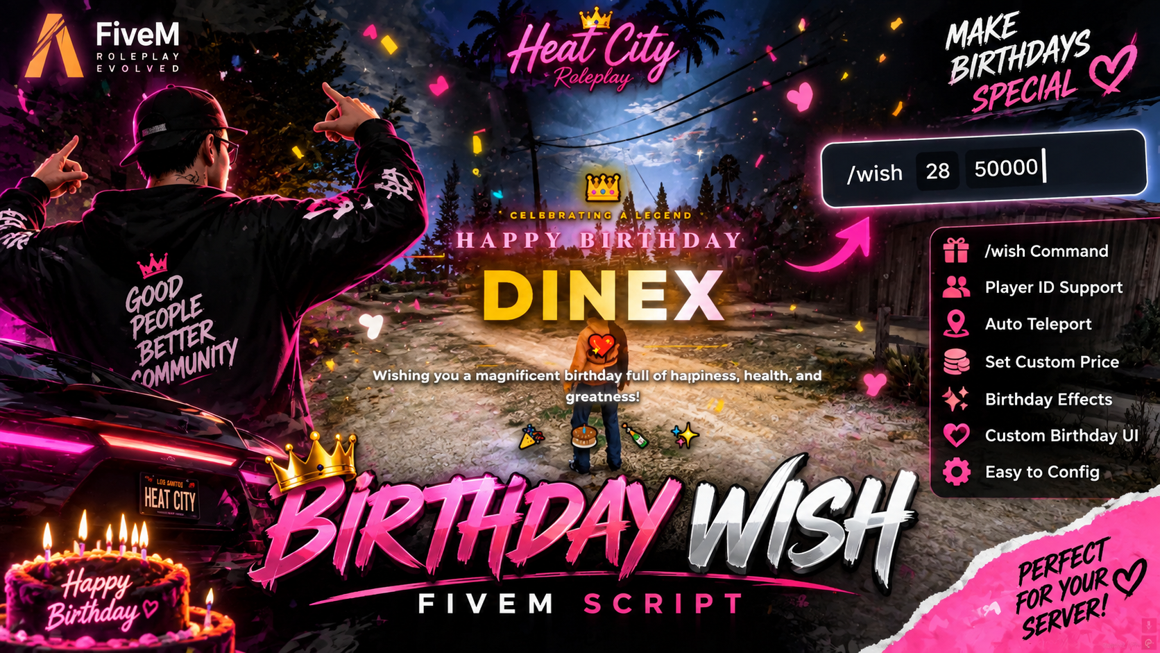 [FREE] 🎂 FiveM Birthday Wish Script  [QBOX ESX QBCORE][OPEN SOURCE]