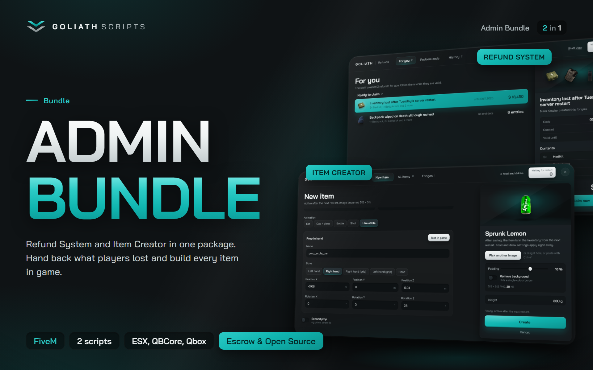 OPEN - Admin Bundle FiveM script, screenshot 1