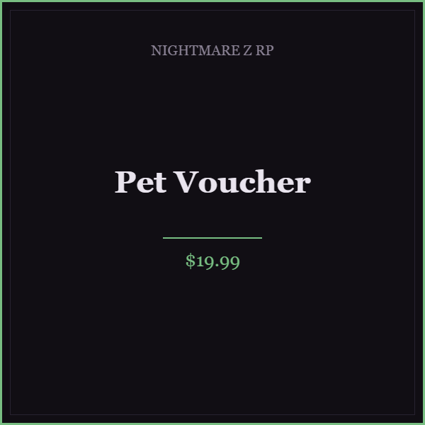 Pet Voucher