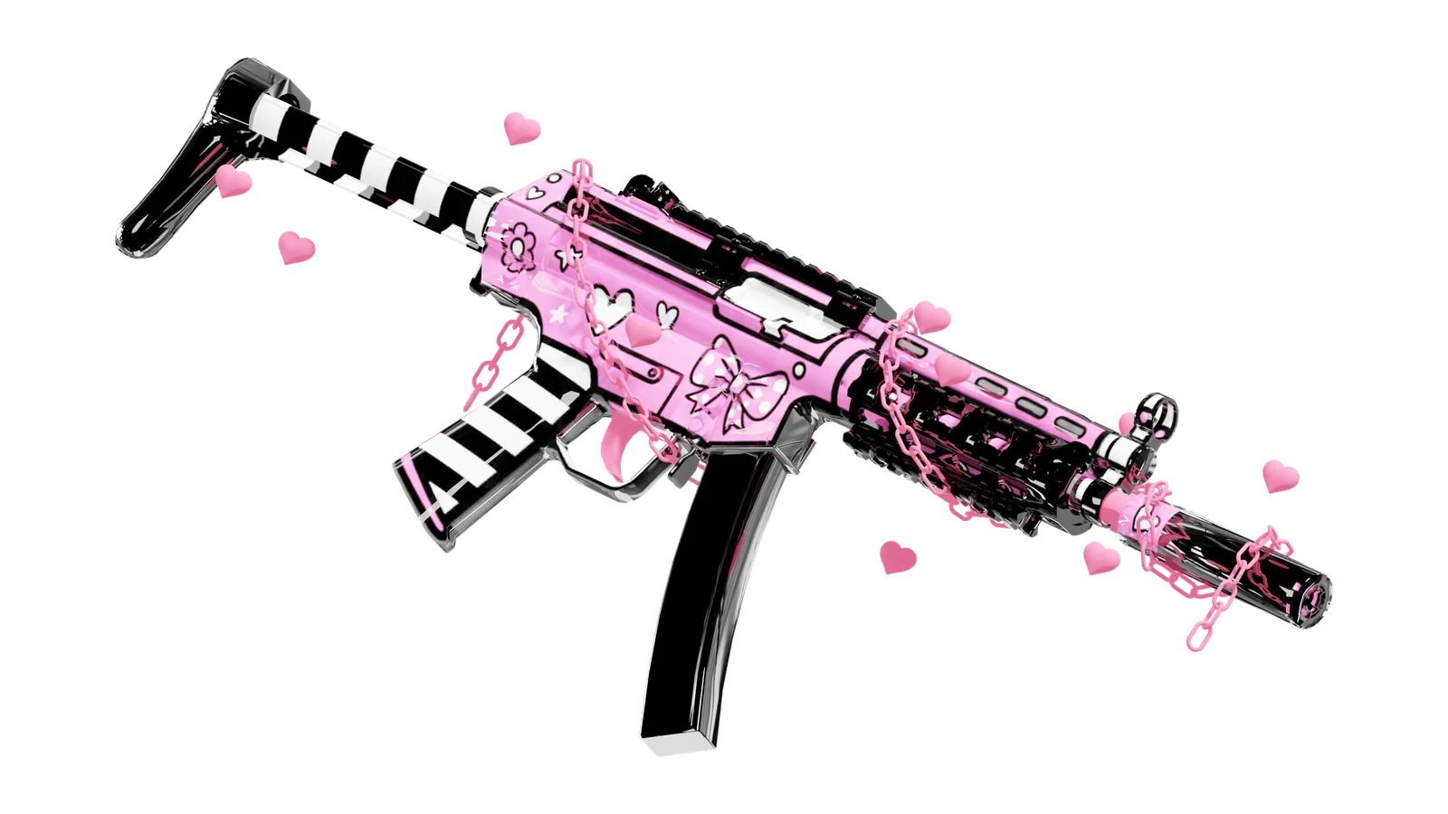 GIRLY SMG - PINK & BLACK