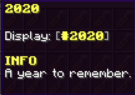 2020 Tag